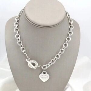 ✨Tiffany & Co. Heart Tag Toggle Silver Necklace